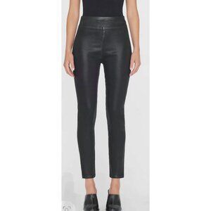 FRAME Jet Set Skinny Crop Slit Jeans In Noir black Coated SIZE 1/ US 0-4 NEW